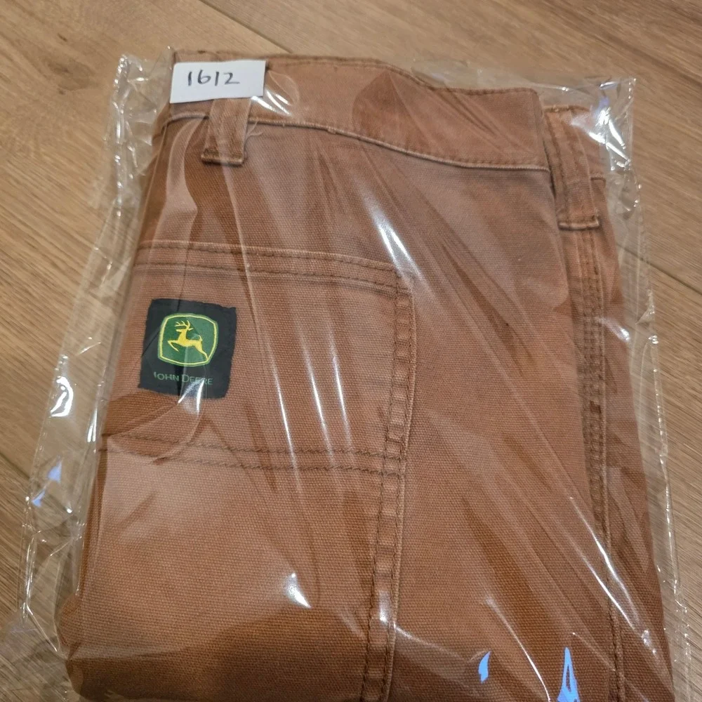 John Deere Mens Brown Relaxed Fit Carpenter Utility Shorts Size 40 Workwear